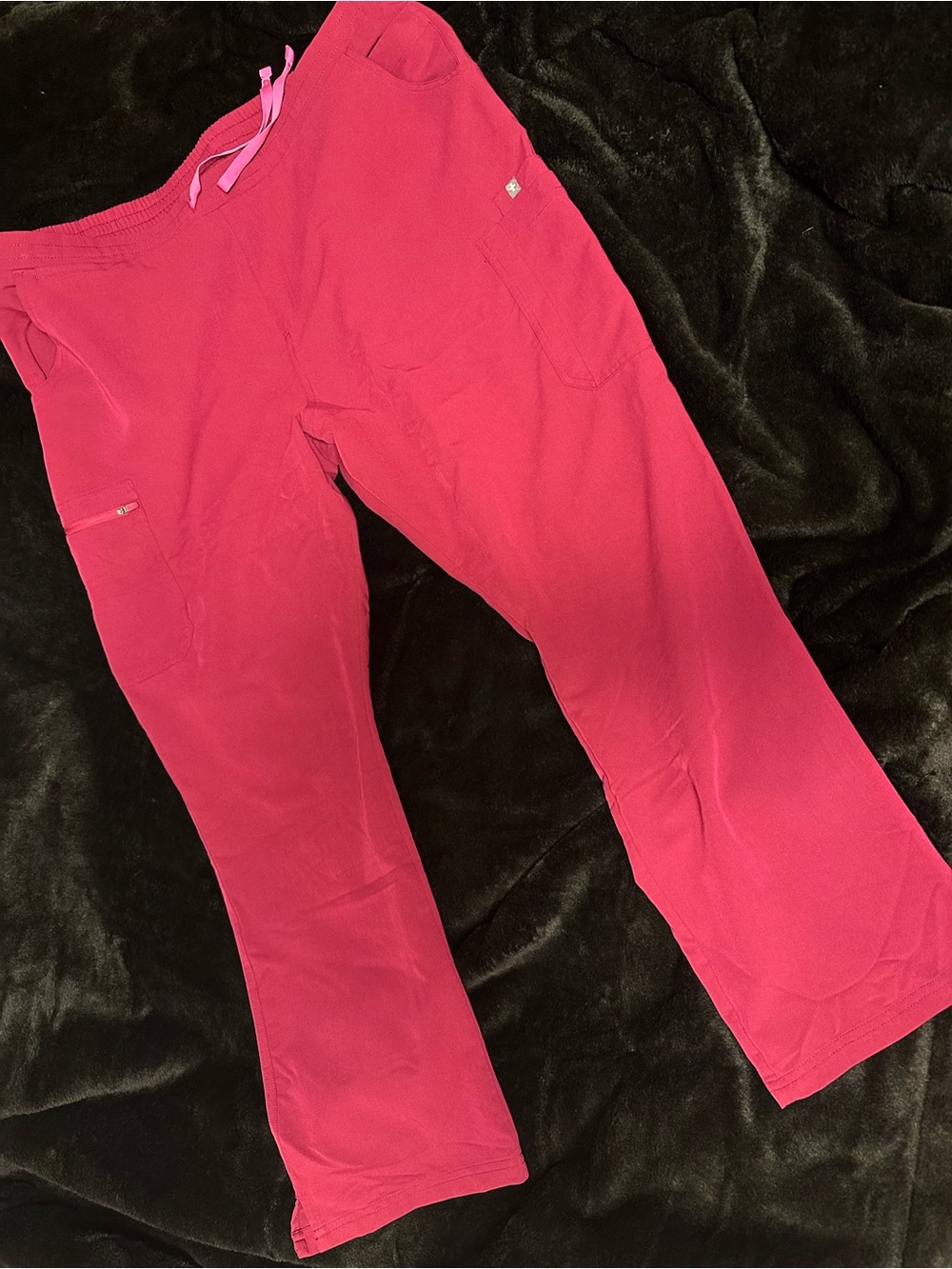 FIGS Yola Elastic Waistband Skinny Scrub Pants PINK Sz XXL